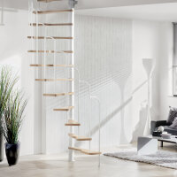 Escalier semi-hélicoïdal Skidoo 120 x 60cm,- 315cm (13 marches),Italo-Silver (argent)