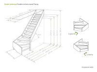 Escalier en épicéa Savoy 1/4 tournant avec rampe bois classic, contremarches *PROMO*