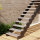 Escalier extérieur Astra sans rampe, 102 - 120cm (6 marches), Grillage soudée, galvanisé et peint noir