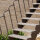 Escalier extérieur Astra avec barreaux - dun côte, 34 - 40cm (2 marches), Grillage soudée, galvanisé et peint noir