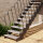 Escalier extérieur Astra avec barreaux - des deux côtes, 51 - 60cm (3 marches), grille profilée, galvanisé et peint noir