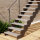 Escalier extérieur Astra avec cables Inox 4mm - dun côte, 51 - 60cm (3 marches), Grillage soudée, galvanisé et peint noir