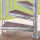 Escalier extérieur en colimaçon K2 WPC, 120cm, 282 - 329cm (13 marches + palier + tube suppl.), Couleur WPC: Marron