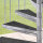 Escalier extérieur en colimaçon K2 WPC, 120cm, 282 - 329cm (13 marches + palier + tube suppl.), Couleur WPC: Anthracite