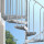 Escalier extérieur en colimaçon K2 WPC, 120cm, 282 - 329cm (13 marches + palier + tube suppl.), Couleur WPC: Anthracite