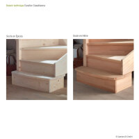 Escalier en bois Monti Up 1/4 tournant haut