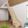 Escalier en bois Monti 1/4 tournant avec rampe- 74cm, tournant à gauche, épicéa massif, avec contremarches, - 300cm (13 marches + socle)