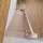 Escalier en bois Monti 1/4 tournant avec rampe- 74cm, tournant à gauche, épicéa massif, avec contremarches, - 300cm (13 marches + socle)