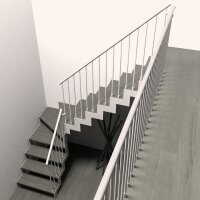 Escalier sur mesure L20 -100cm, 216 - 264cm (11 marches)