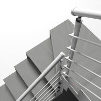 Escalier sur mesure L20 -100cm, 216 - 264cm (11 marches)