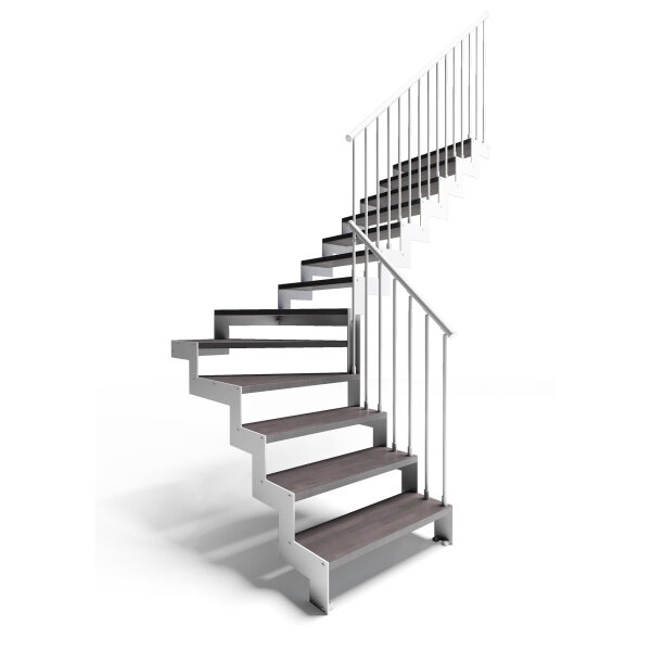 Escalier sur mesure L20 -100cm, 234 - 286cm (12 marches)