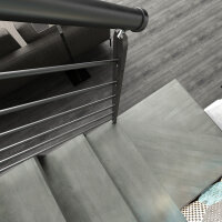 Escalier sur mesure L20 -100cm, 234 - 286cm (12 marches)