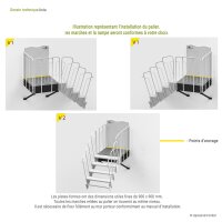 Escalier extérieur Astra avec palier