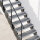 Escalier extérieur Astra avec palier et rampe:  Ø 4 mm cables, 68 - 80cm (4 marches + palier), 2 supports muraux, grillage soudée
