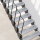 Escalier extérieur Astra avec palier et rampe: barreaux , 51 - 60cm (3 marches + palier), 2 supports muraux, grille profilée
