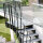 Escalier extérieur Astra avec palier et rampe: barreaux , 51 - 60cm (3 marches + palier), 2 supports muraux, grille profilée