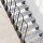 Escalier extérieur Astra avec palier et rampe: barreaux  avec remplissage, 68 - 80cm (4 marches + palier), 2 supports muraux, grille profilée