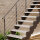 Escalier extérieur droit Astra avec marches en mélèze