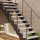 Escalier extérieur droit Astra - Marches en tôle perforée