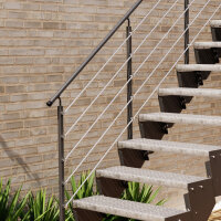 Escalier extérieur droit Astra - Marches en caillebotis