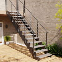 Escalier extérieur droit Astra - Marches en caillebotis