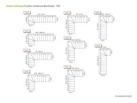 Escalier modulaire Manhattan 70cm,à droite,Polar-White (blanc),Railing NEW (parallèle),Hêtre clair (nature),221 - 299cm (12 marches)