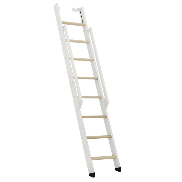 Échelle de meunier / escalier gain de place Move- Polar-White (blanc), - 199cm (8 marches), Épicéa massif