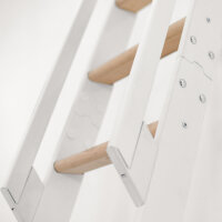 Échelle de meunier / escalier gain de place Move- Polar-White (blanc), - 199cm (8 marches), Épicéa massif