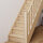 Escalier en bois Monti avec rampe- 74cm, épicéa massif, avec contremarches, - 300cm (13 marches + socle)