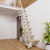 Escalier modulaire Edge PLUS - Blanc, - 284cm (10 marches + palier)