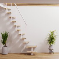 Escalier modulaire Edge PLUS - Blanc, - 284cm (10 marches + palier)