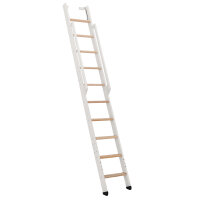 Échelle de meunier / escalier gain de place Move- Polar-White (blanc), - 243cm (10 marches), Hêtre massif