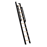 Échelle de meunier / escalier gain de place Move- Anthracite (gris foncé), - 243cm (10 marches), Hêtre massif
