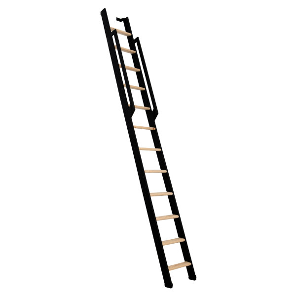 Échelle de meunier / escalier gain de place Move- Anthracite (gris foncé), - 290cm (12 marches), Hêtre massif