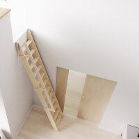 Escalier gain de place Wally - Hêtre massif, 2 rampes
