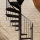 Escalier extérieur en colimaçon Gardini Couleur  - 110cm, 168 - 184cm (7 marches + palier), galvanisé et peint noir