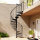 Escalier extérieur en colimaçon Gardini Couleur  - 130cm, 168 - 184cm (7 marches + palier), galvanisé et peint noir