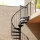 Escalier extérieur en colimaçon Gardini Couleur  - 130cm, 168 - 184cm (7 marches + palier), galvanisé et peint noir