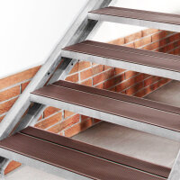 Escalier extérieur Hollywood WPC sans rampe - 80cm, 93 - 133cm (5 marches), Anthracite
