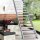 Escalier extérieur Hollywood WPC sans rampe - 80cm, 93 - 133cm (5 marches), Anthracite