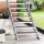 Escalier extérieur Hollywood WPC sans rampe - 80cm, 93 - 133cm (5 marches), Anthracite