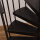 Escalier colimaçon Cannes - 120cm, 273 - 299cm (12 marches + palier), peint noir