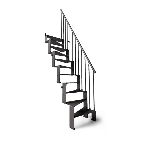 Escalier gain de Place T20, 315 - 345cm (14 marches), peint bronze