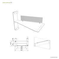Escalier gain de Place T20, 315 - 345cm (14 marches), peint bronze