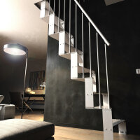 Escalier gain de Place T20, 315 - 345cm (14 marches), peint bronze