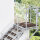 Escalier extérieur Hollywood WPC avec palier et 1 rampe - 100cm, 95-112cm (4 marches + palier), Anthracite