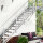 Escalier extérieur Hollywood WPC avec palier et 1 rampe - 100cm, 95-112cm (4 marches + palier), Anthracite