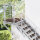 Escalier extérieur Hollywood WPC avec palier et 1 rampe - 100cm, 95-112cm (4 marches + palier), Anthracite