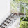 Escalier extérieur Hollywood WPC avec palier et 1 rampe - 100cm, 95-112cm (4 marches + palier), Anthracite