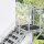 Escalier extérieur Hollywood WPC avec palier et 1 rampe - 100cm, 95-112cm (4 marches + palier), Anthracite